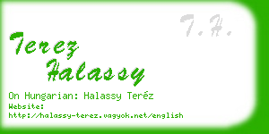 terez halassy business card